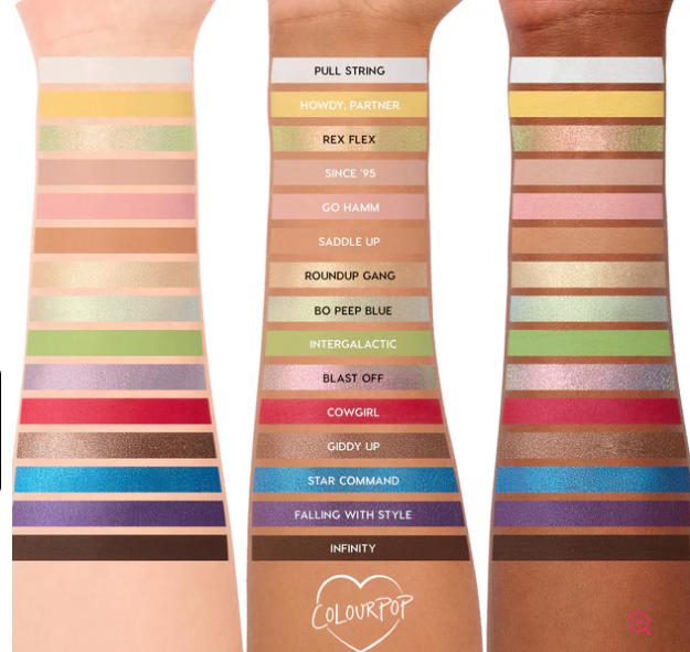 Toy Story and ColourPop Collection
